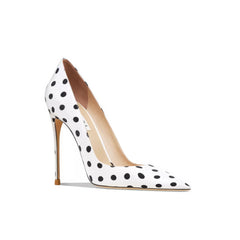 Polka Dots Slip On Pointy Toe Pumps