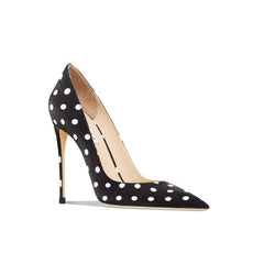 Polka Dots Slip On Pointy Toe Pumps