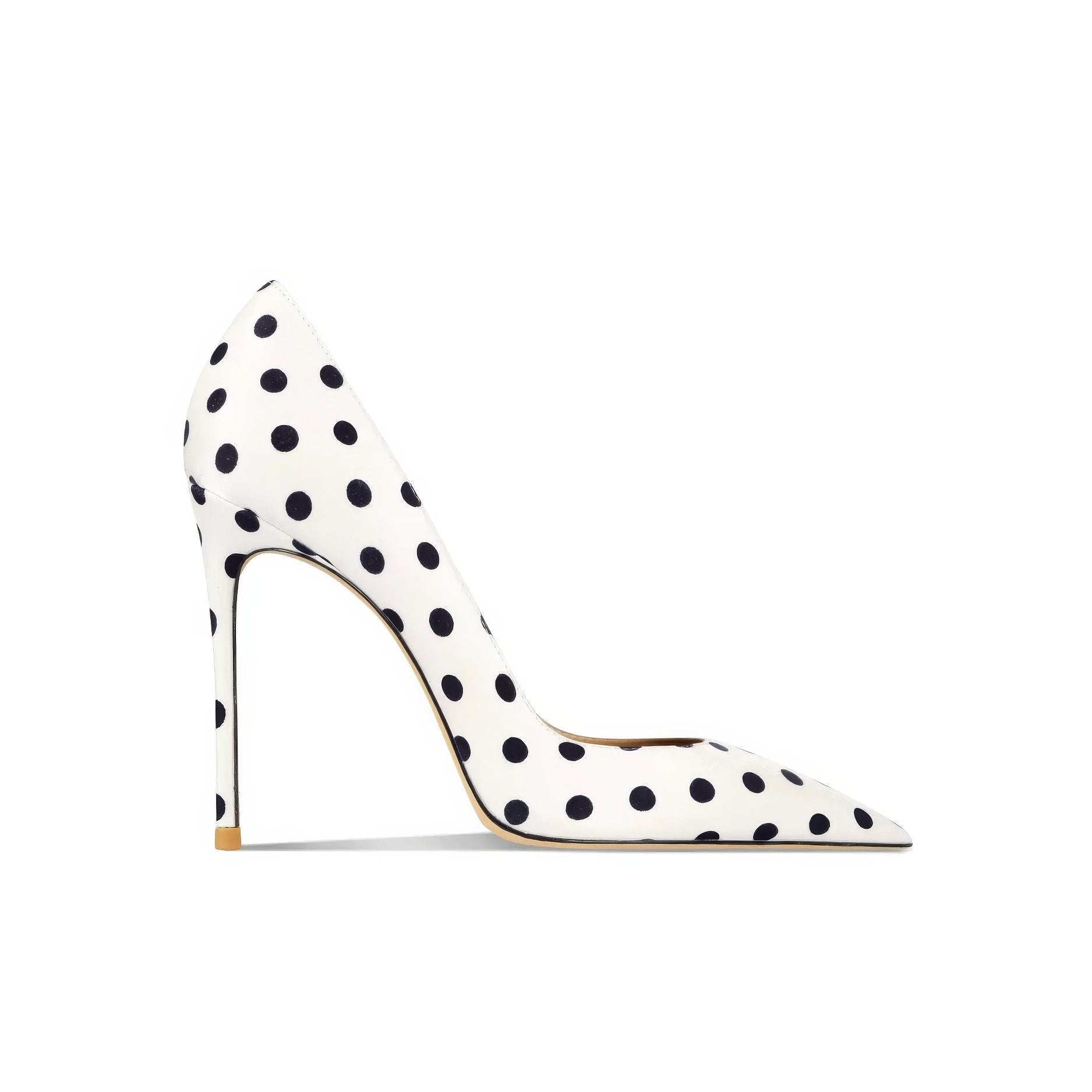 Polka Dots Slip On Pointy Toe Pumps