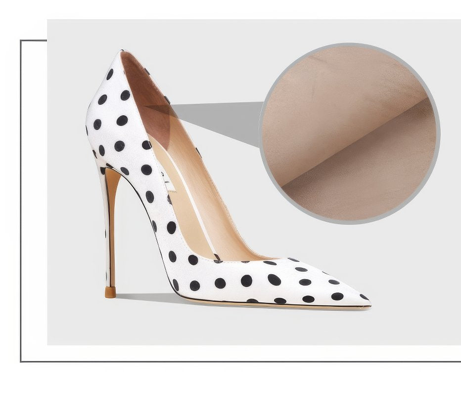 Polka Dots Slip On Pointy Toe Pumps