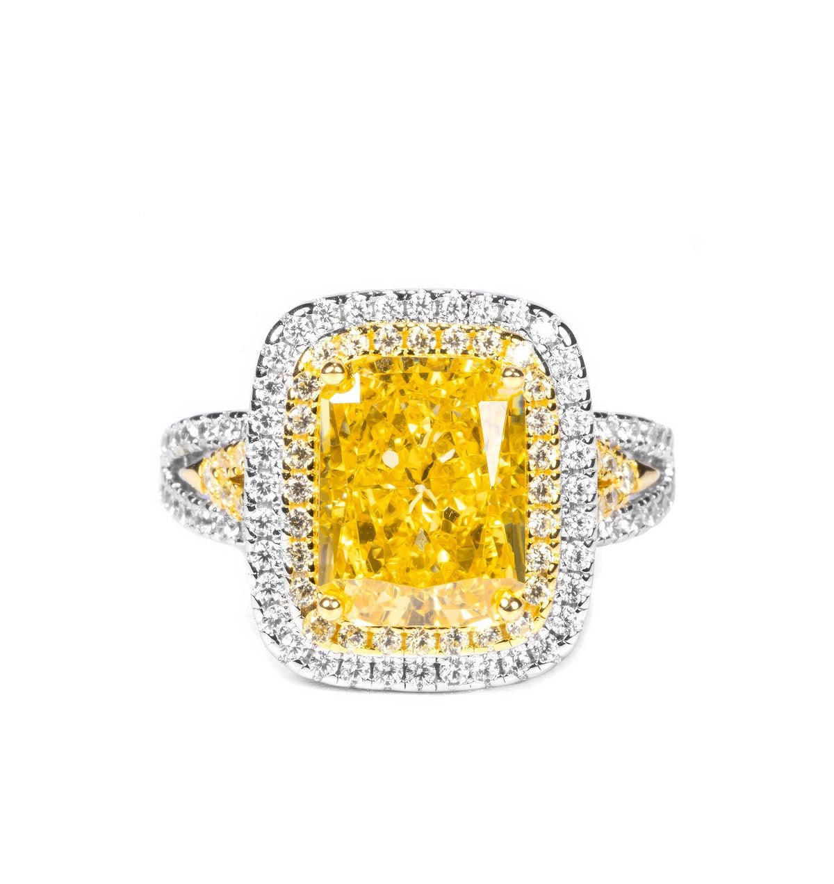 Radiant Halo Lab Cultivated Diamond Ring