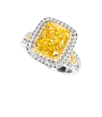 Radiant Halo Lab Cultivated Diamond Ring