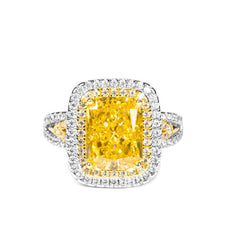 Radiant Halo Lab Cultivated Diamond Ring