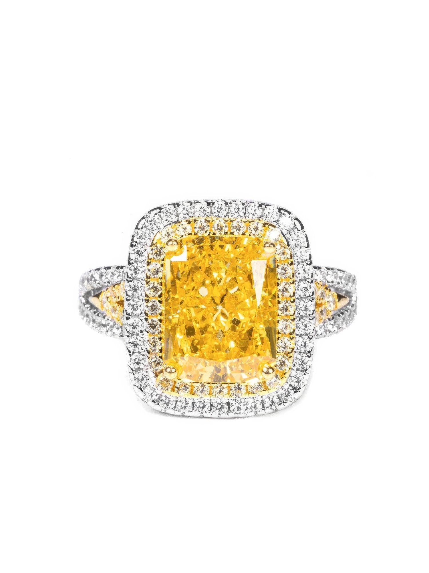 Radiant Halo Lab Cultivated Diamond Ring