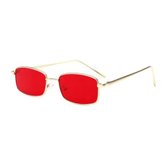 Rectangular Square Retro Gold Frame HipHop Glasses