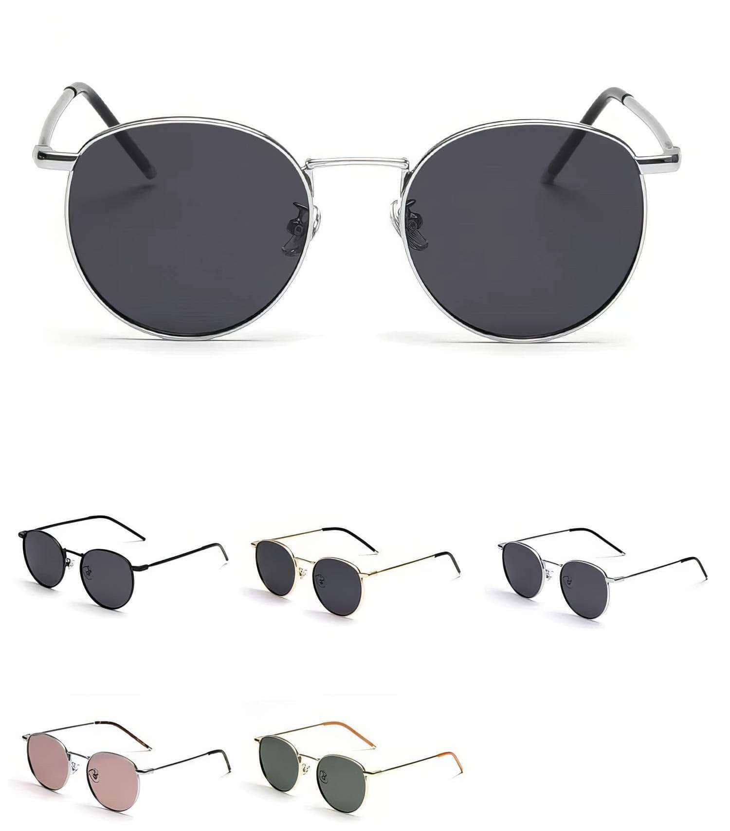 Round Metal Polarised Sunglasses