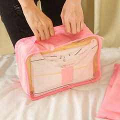 6-Piece Portable Travel Organizer Set for Women: Clothes, Shoes, Makeup, Luggage