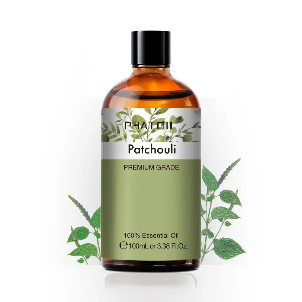 100ml Pure Natural Essential Oils Diffuser: Skin Care with Rose, Orange, Lemon, Lavender, Rose Geranium, Chamomile, Avocado Aroma Oil Patchouli / 100ml / United States