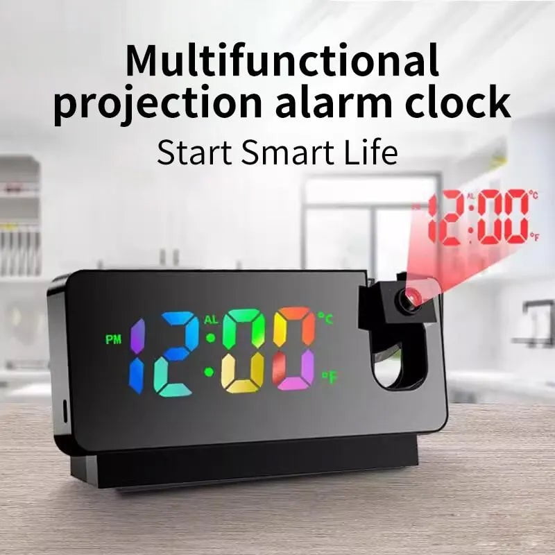 180° Rotating Projection Alarm Clock