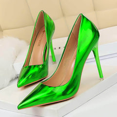 Shimmery Holographic Stiletto Pump Heels