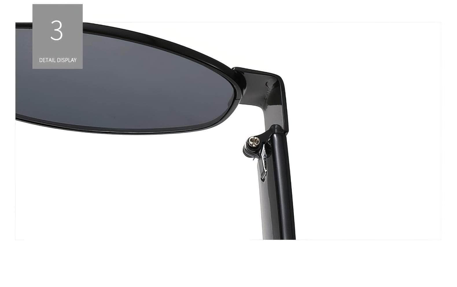 Sleek and Stylish Metal Oval Sunglasses