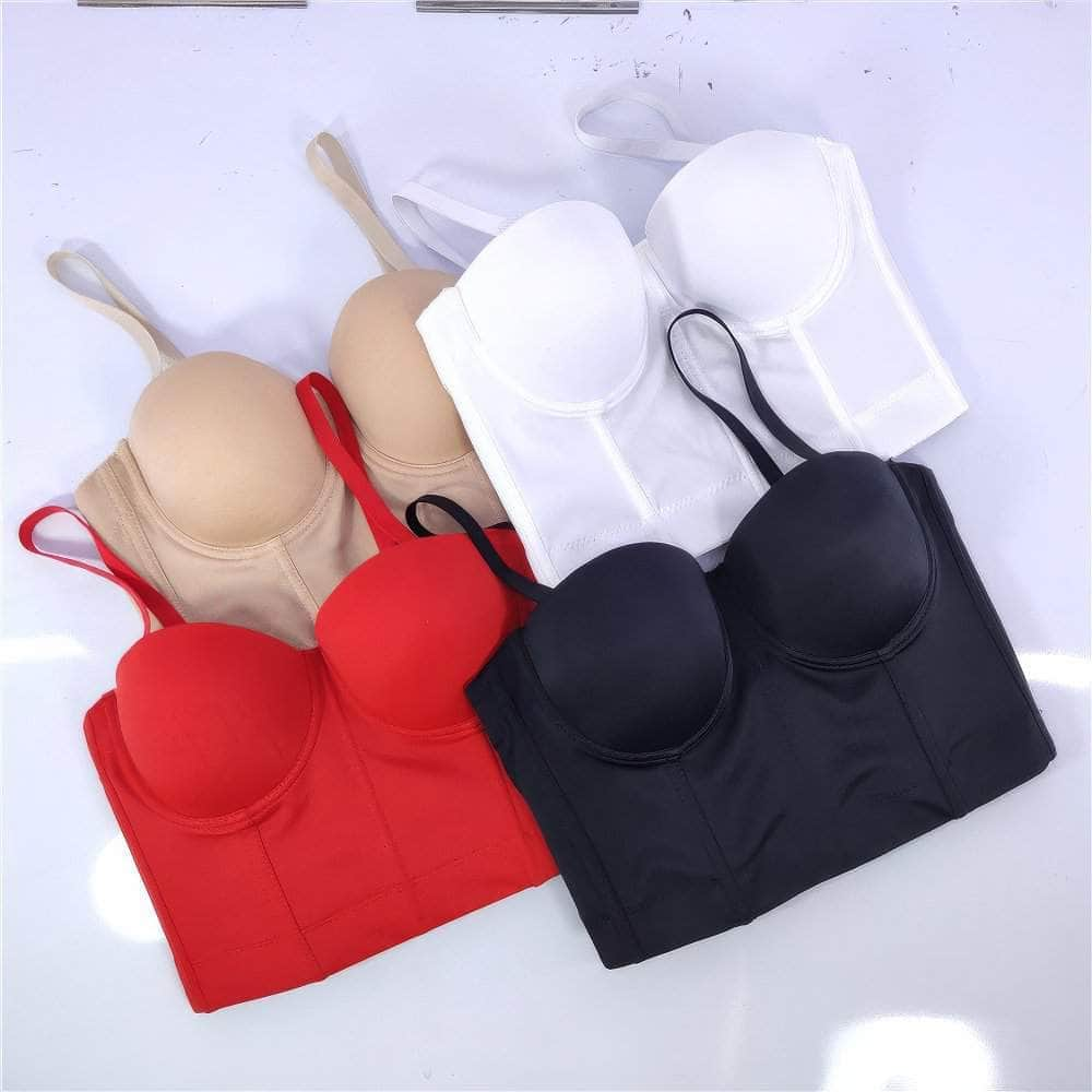 Solid Color Bustier Cami Top Bralette