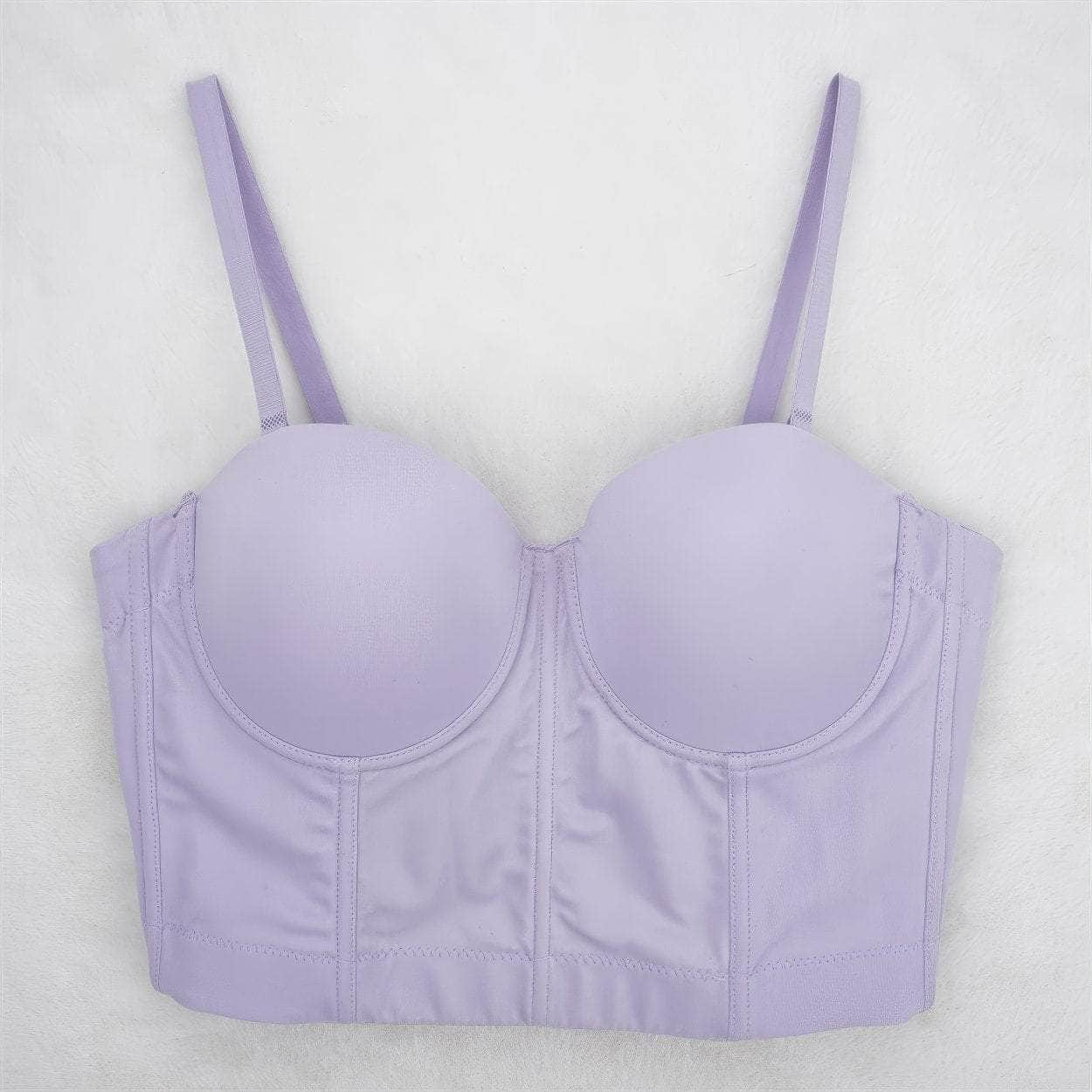 Solid Color Bustier Cami Top Bralette