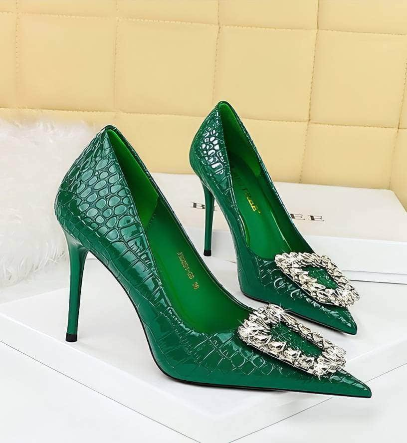 Sparkly Rhinestone Embellished Court Heels