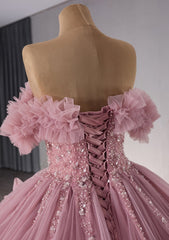 Strapless Layered Tulle Beaded Ball Dress P9Q0R