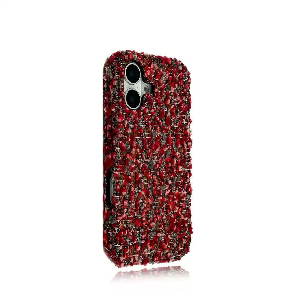 Tweed Wooly Textured Hard Shell iPhone Case