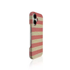 Two-Toned Hand-Woven Lustrous Series Striped MagSafe iPhone Case