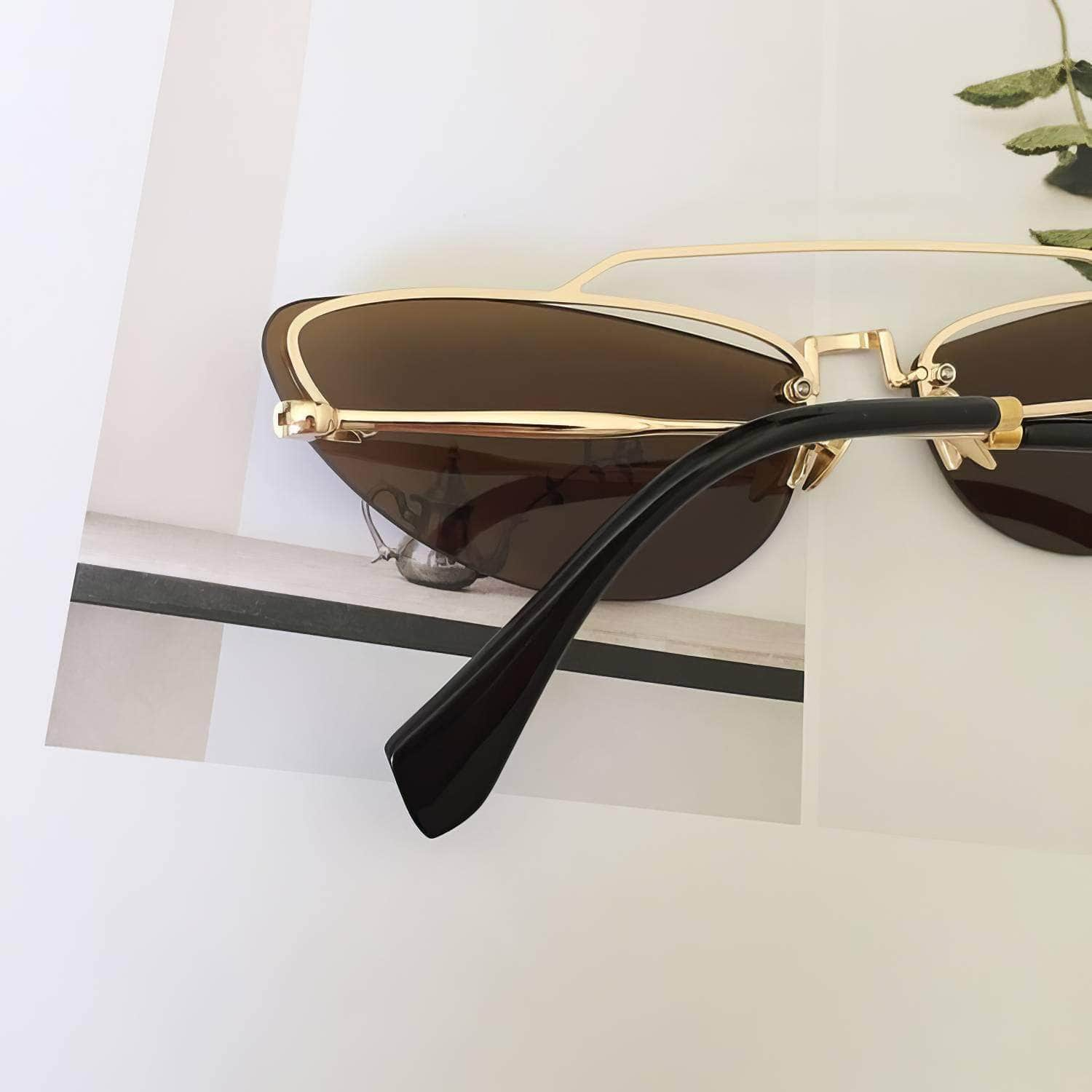 Vintage Metal Cat Eye Sunglasses