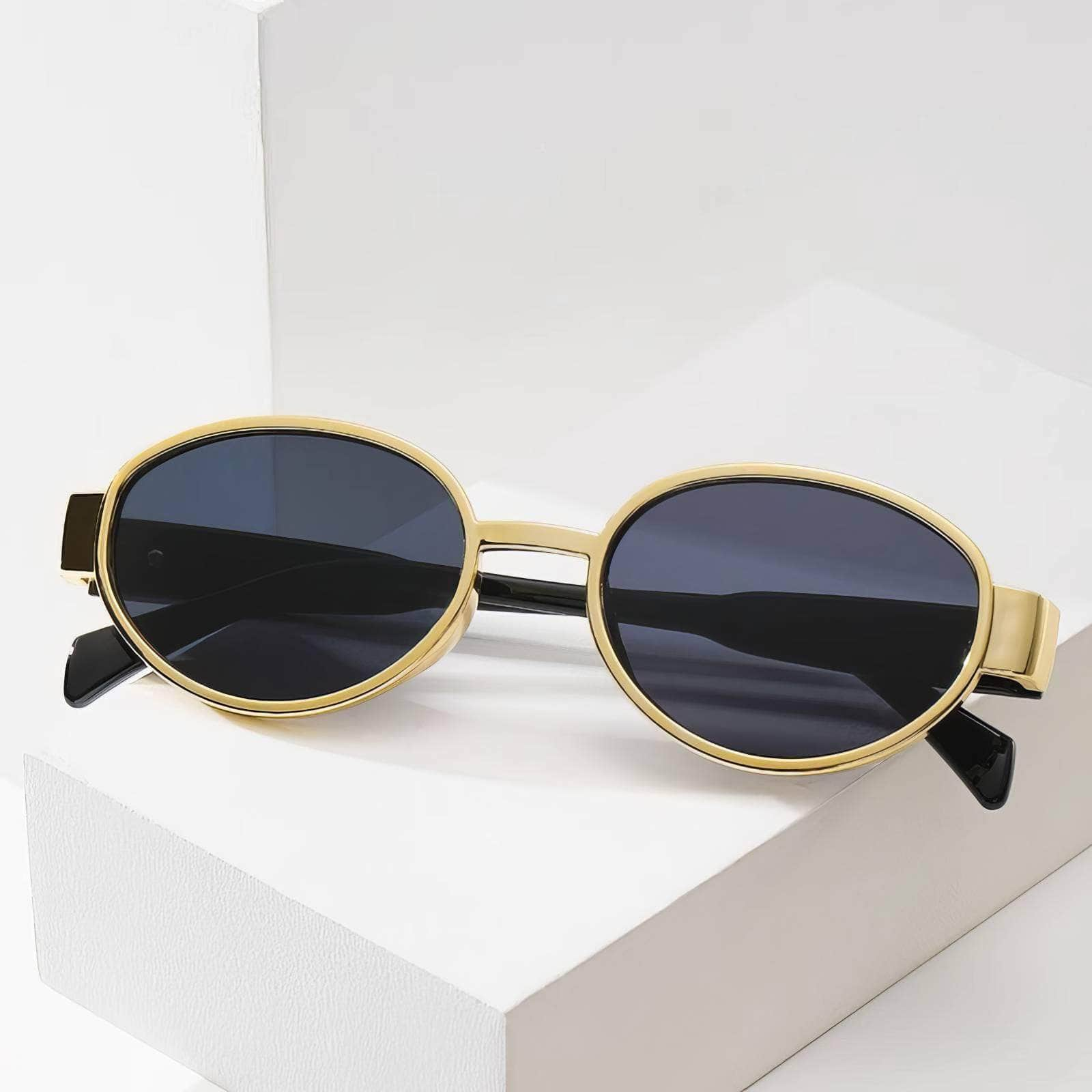 Vintage Oval Frame Sunglasses