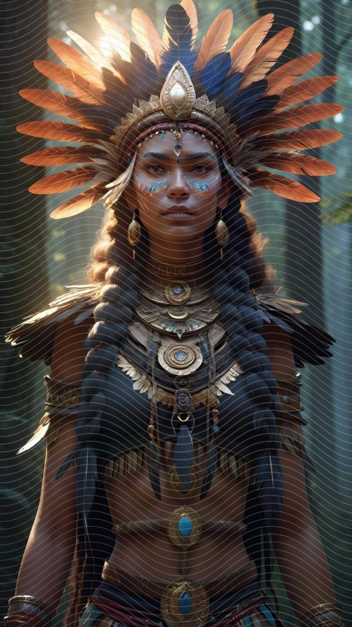 A Beautiful Tribal Woman Queen