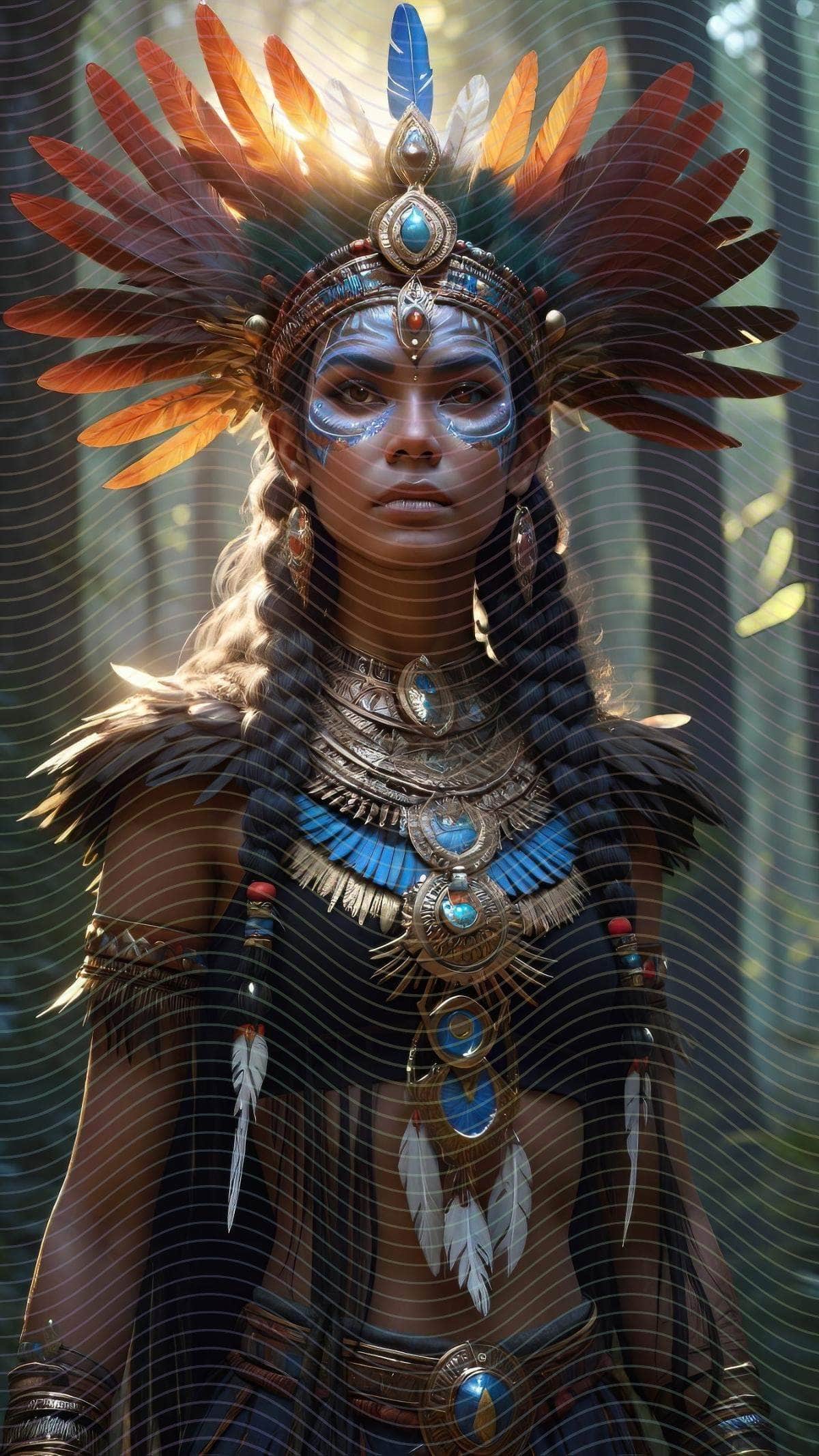 A Beautiful Tribal Woman Queen