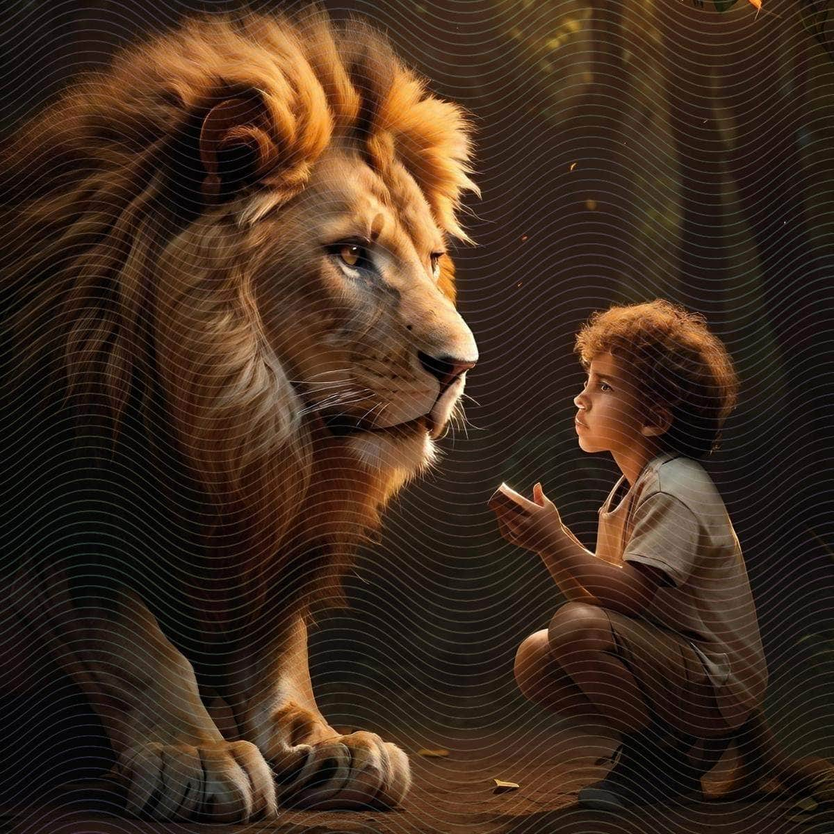 A Lion and a Boy