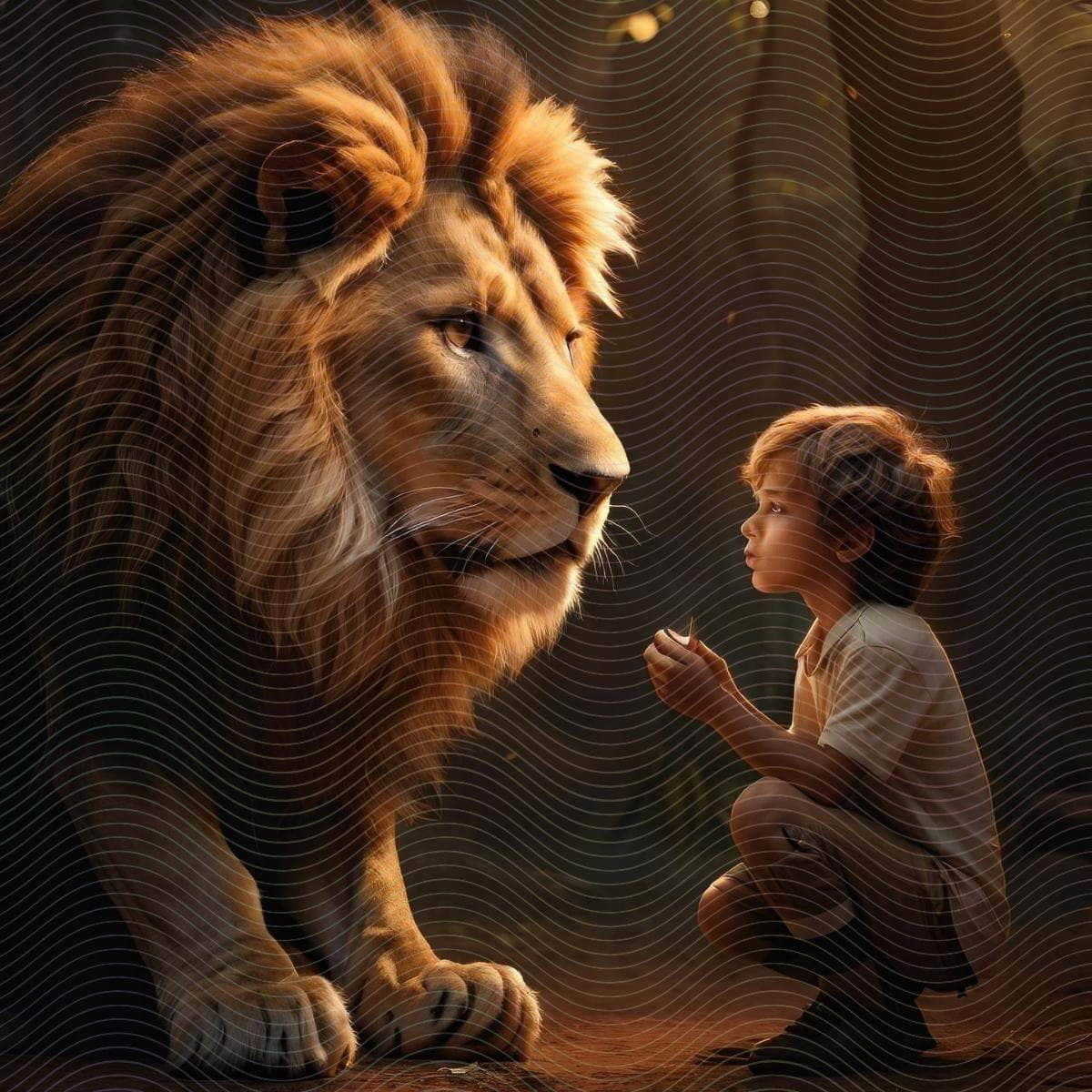 A Lion and a Boy