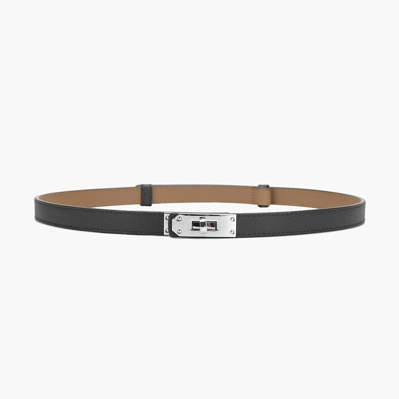 Adjustable Designer Belts for Women silver buckle / 98x1.6cm