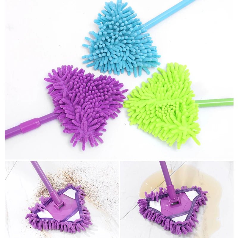 Adjustable Handle Cleaning Mop - Soft Chenille Broom for Washing, Window Wash, Dust Remover, Wax Brush