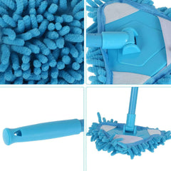 Adjustable Handle Cleaning Mop - Soft Chenille Broom for Washing, Window Wash, Dust Remover, Wax Brush