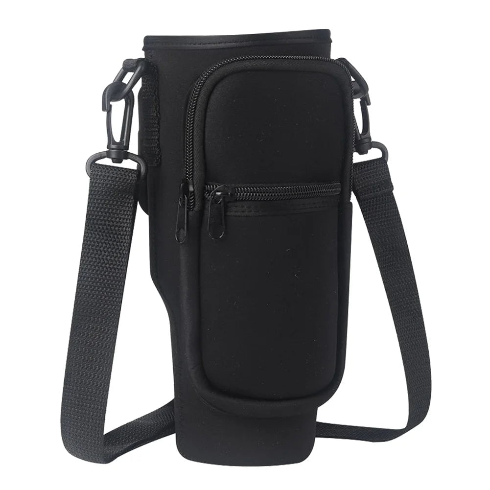 Adjustable Shoulder Strap Carrier Bag for 40 Oz Stanley Quencher Cup Black