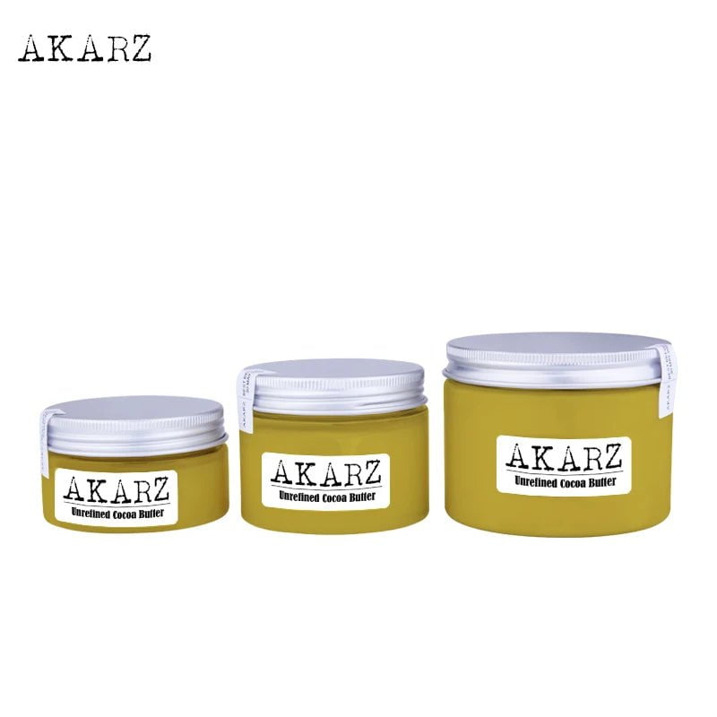 AKARZ™ Brand Unrefined Cocoa Butter - High-Quality, Origin Ivory Coast, Yellow Solid - Skin and Face Care Cosmetic Raw Materials Base Oil