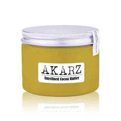 AKARZ™ Brand Unrefined Cocoa Butter - High-Quality, Origin Ivory Coast, Yellow Solid - Skin and Face Care Cosmetic Raw Materials Base Oil 60G