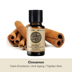 AKARZ™ Cinnamon Essential Oil: Natural Aromatherapy for Skin Tightening and Digestive Tract Soothing