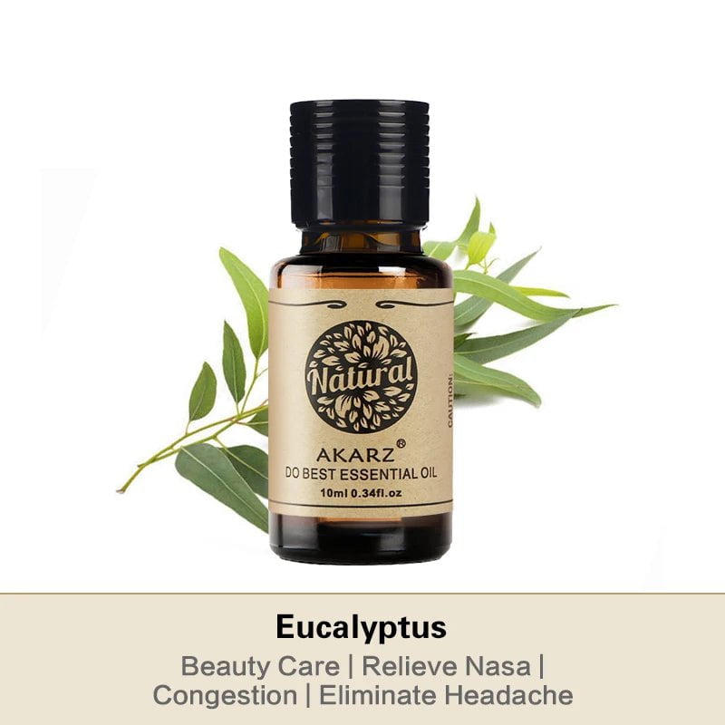 AKARZ™ Eucalyptus Essential Oil: Beauty Care, Relieve Nasal Congestion, Headache Elimination, Muscle Ache Relief