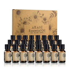 AKARZ™ Hots 24 Set: Tea Tree, Lavender, Sandalwood, Rose, Patchouli, Musk, Ylang, Rosemary, Neroli, Peony, Vanilla, Neroli Lily Essential Oil 240ml / CHINA