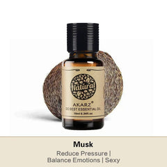 AKARZ™ Musk Essential Oil for Natural Aromatherapy: Nerve Relief, Mood Balance, Body and Face Care