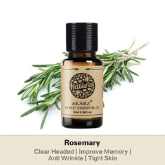 AKARZ™ Rosemary Essential Oil: Natural Hair Growth, Refreshing, Firming Skin, Enhance Memory, Control Mood