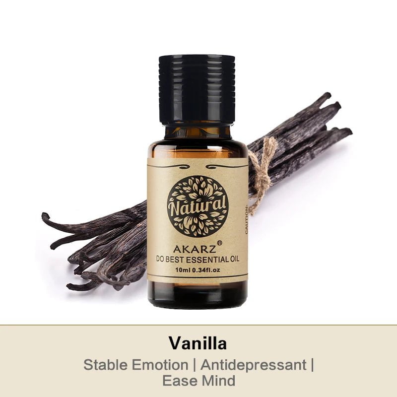 AKARZ™ Vanilla Essential Oil: Natural Aromatherapy, Stable Emotion, Antidepressant, Ease of Mind