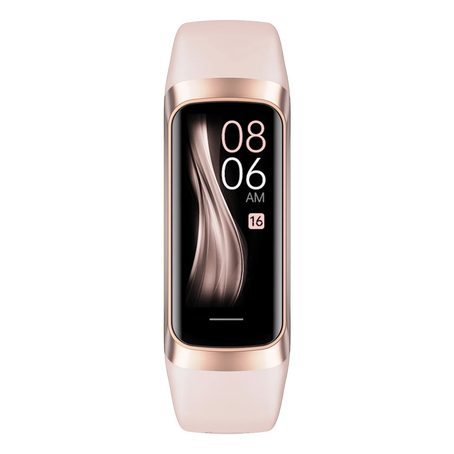 Amoled Smart Watch: Heart Rate, Blood Waterproof, Connected Smart Bracelet, Sport Fitness Tracker GoldenPink