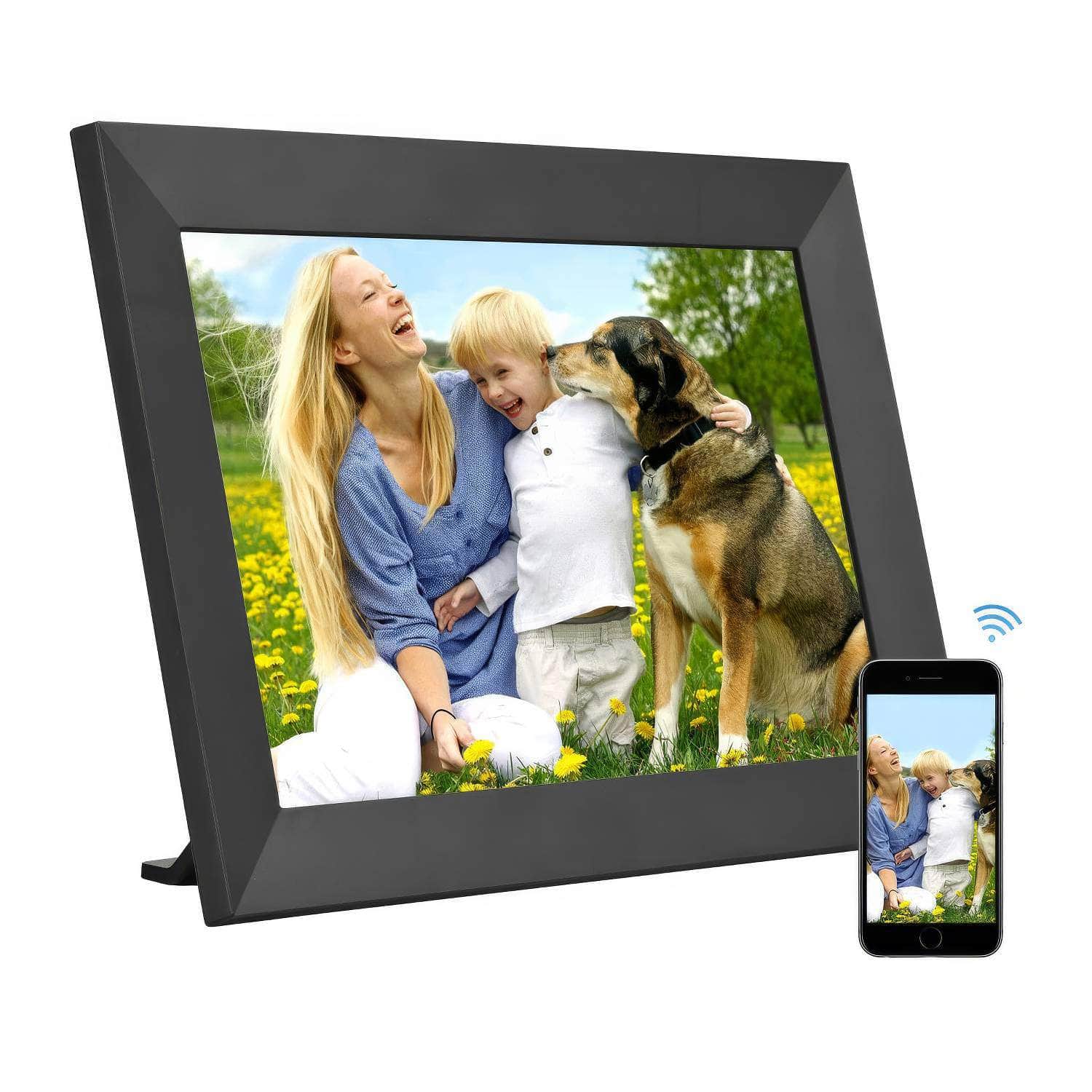 Andoer 10.1-Inch Smart WiFi Digital Picture Frame - HD IPS Touch Screen, Auto Rotation, Photo Sharing via APP