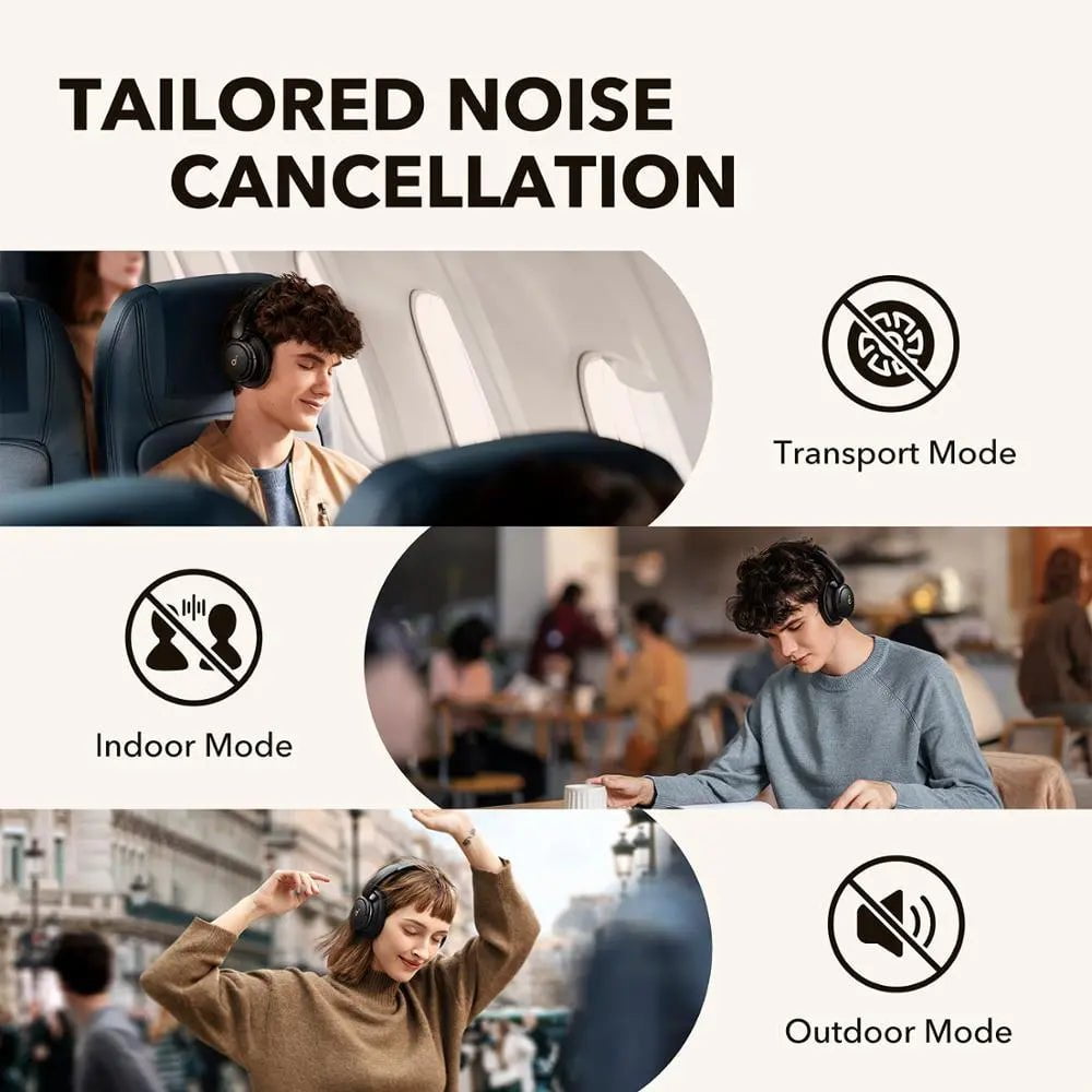 Anker Soundcore Life Q30 Hybrid Active Noise Cancelling Wireless Bluetooth Headphones - Multiple Modes, Hi-Res Sound, 40-Hour Battery Life