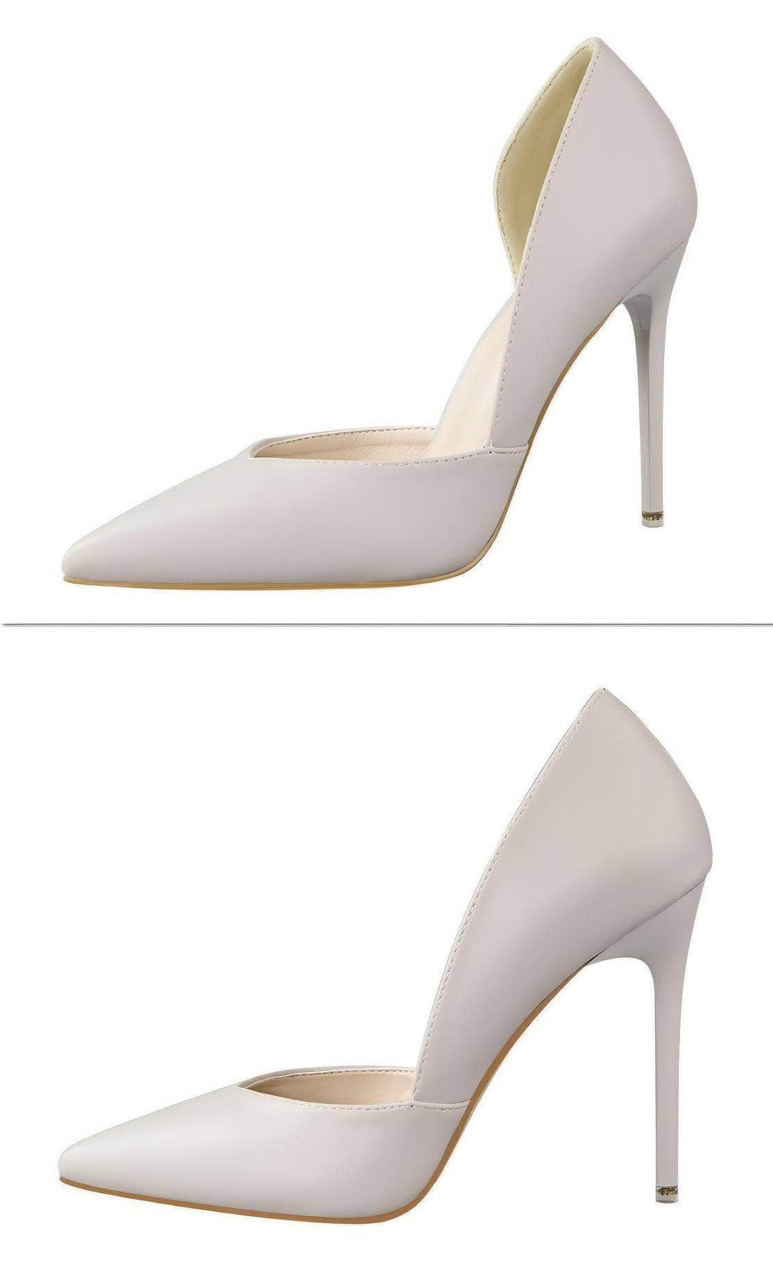 Ankle Cut-Out Pointy Toe Stilettos