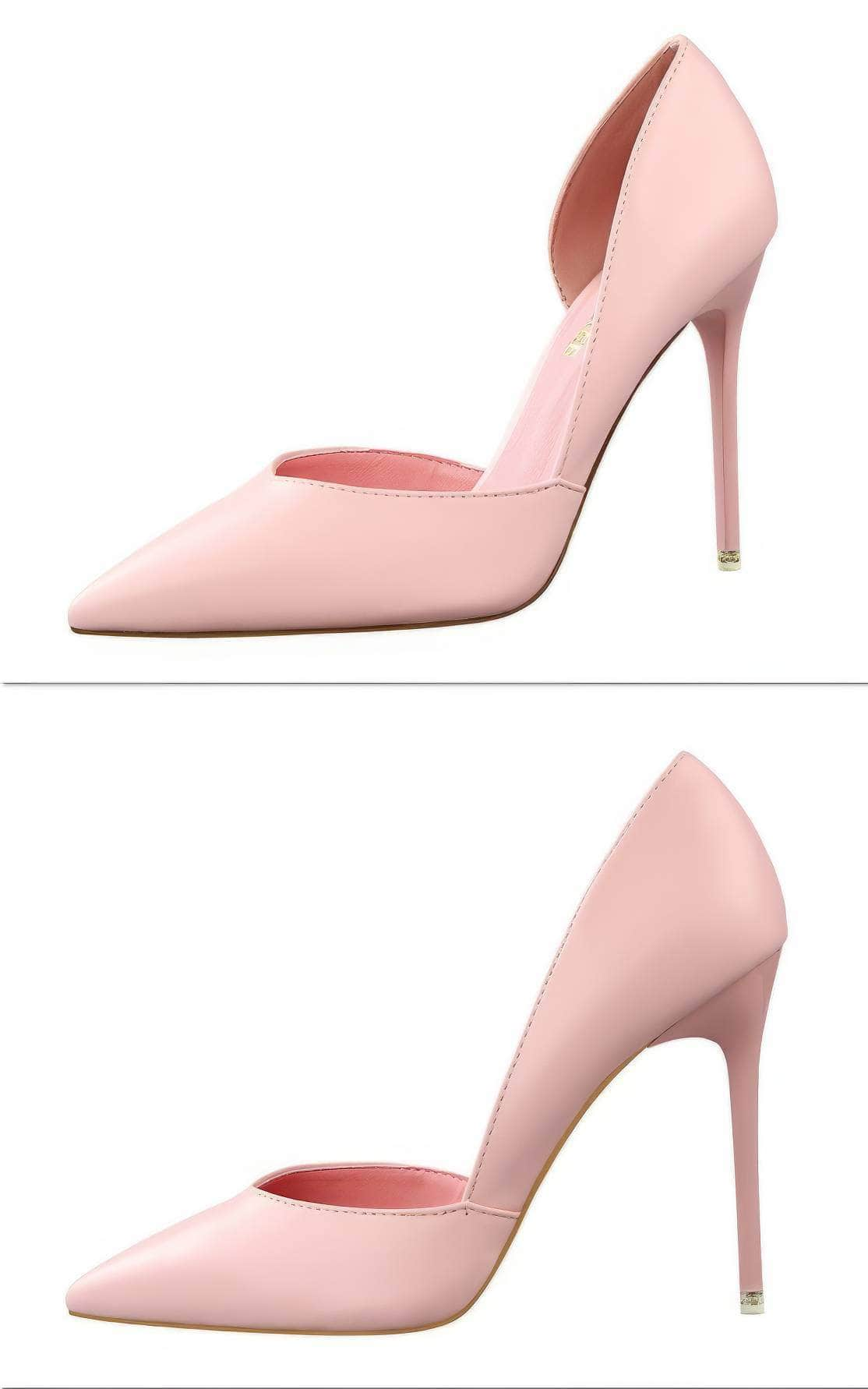 Ankle Cut-Out Pointy Toe Stilettos