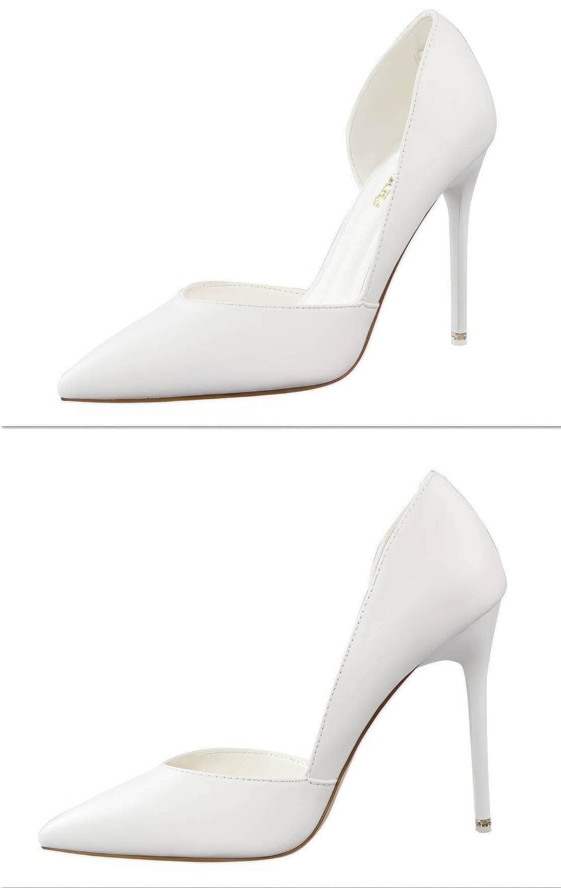 Ankle Cut-Out Pointy Toe Stilettos