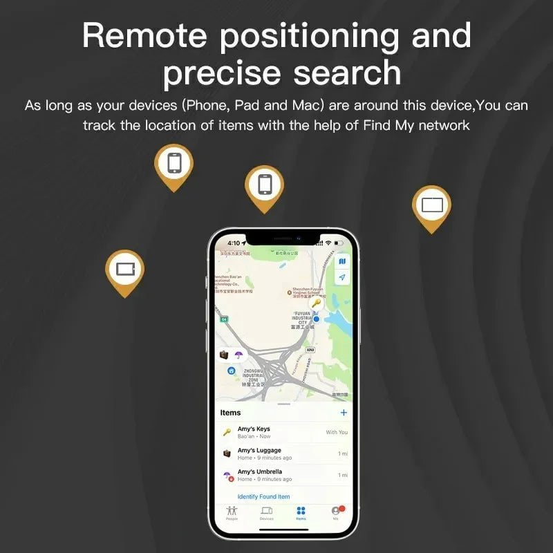 Apple Find My iOS Compatible Mini GPS Tracker with MFI Certification - Anti-Loss Reminder for Keys, Wallet, Car, and More