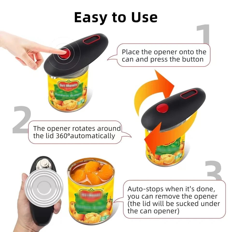 Automatic Electric Can Opener black