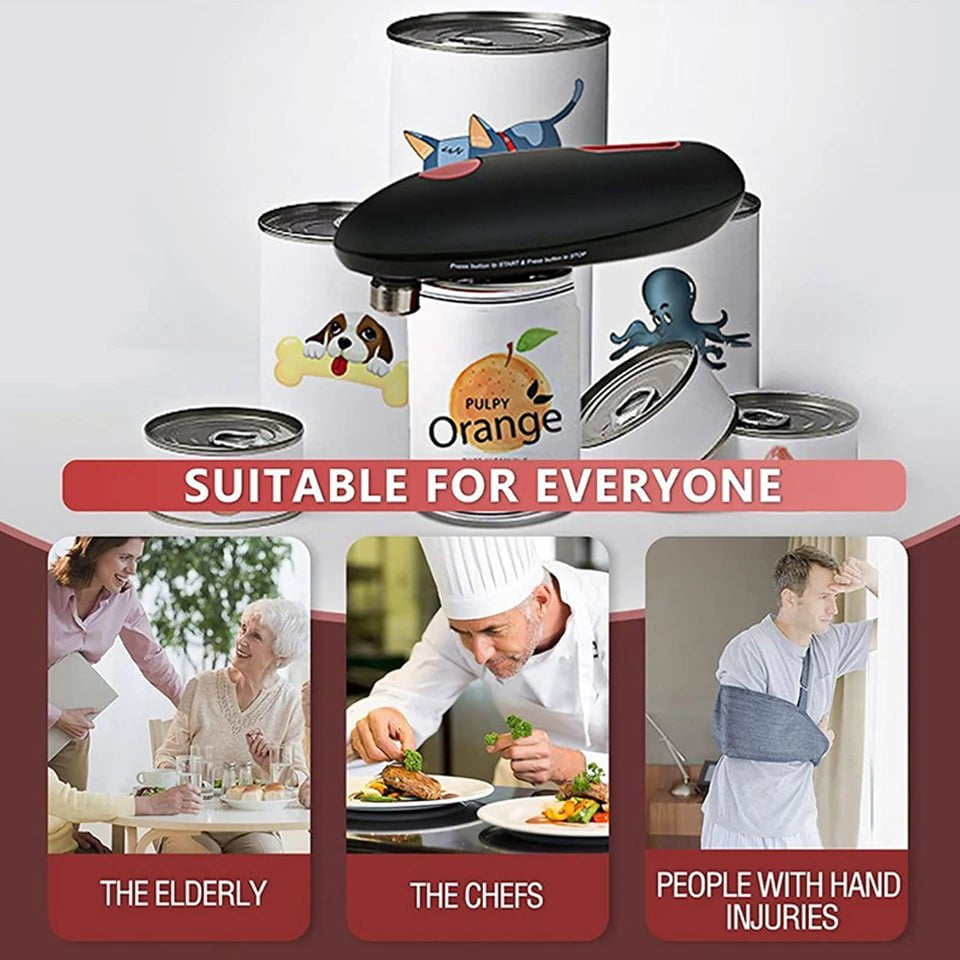 Automatic Electric Can Opener black