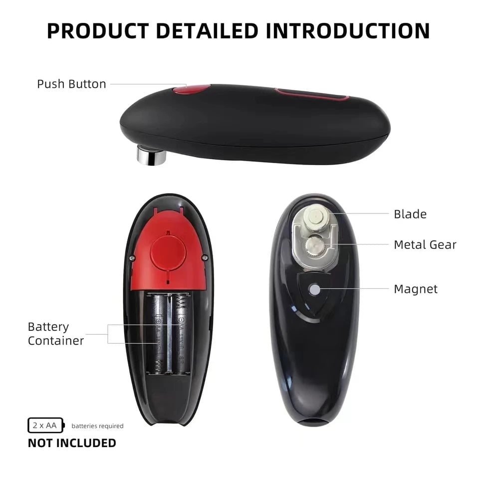 Automatic Electric Can Opener black