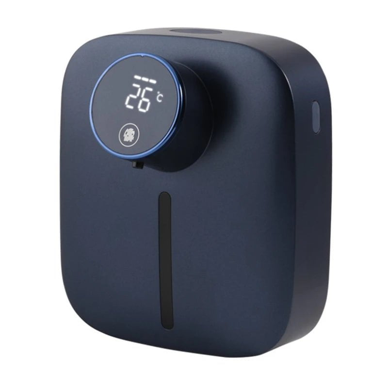 Automatic Wall-Mounted Soap Dispenser with Rechargeable, Temperature Display, and Liquid Foam – Hand Sanitizer Machine Blue